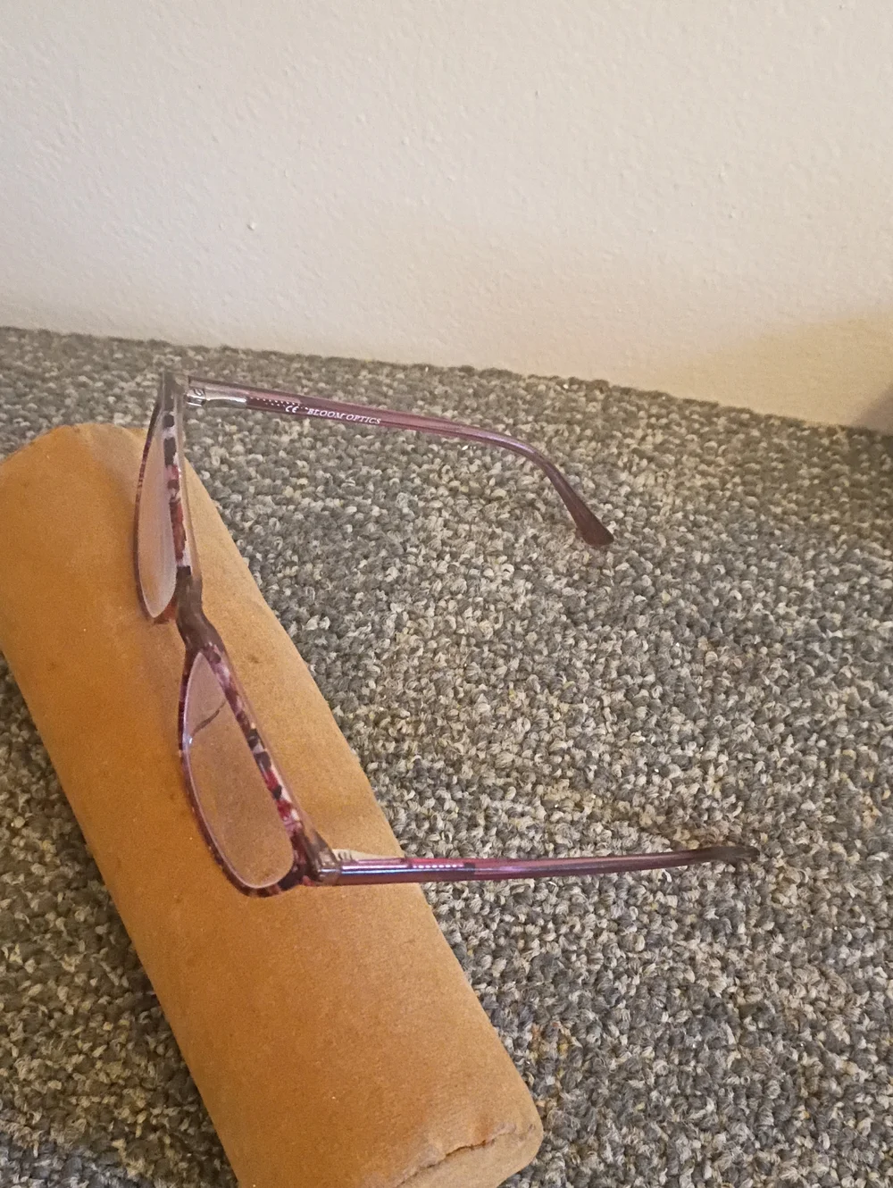 Bloom optics Cat-Eye Burgundy Glasses Frames Only.